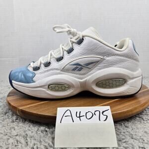 Reebok Men 9 Question Low Patent Toe Carolina Blue Athletic Daily Sneaker FX5000